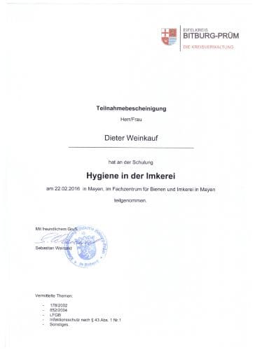 Schulung „Hygiene in der Imkerei“ am Bieneninstitut Mayen